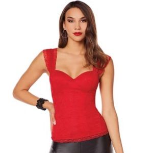 red corset top, only worn once!